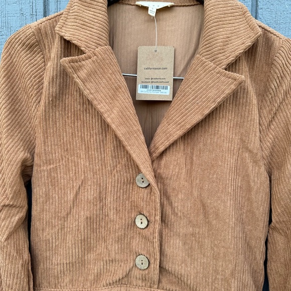 Promesa Corduroy Jumpsuit in Tan - Picture 10 of 16